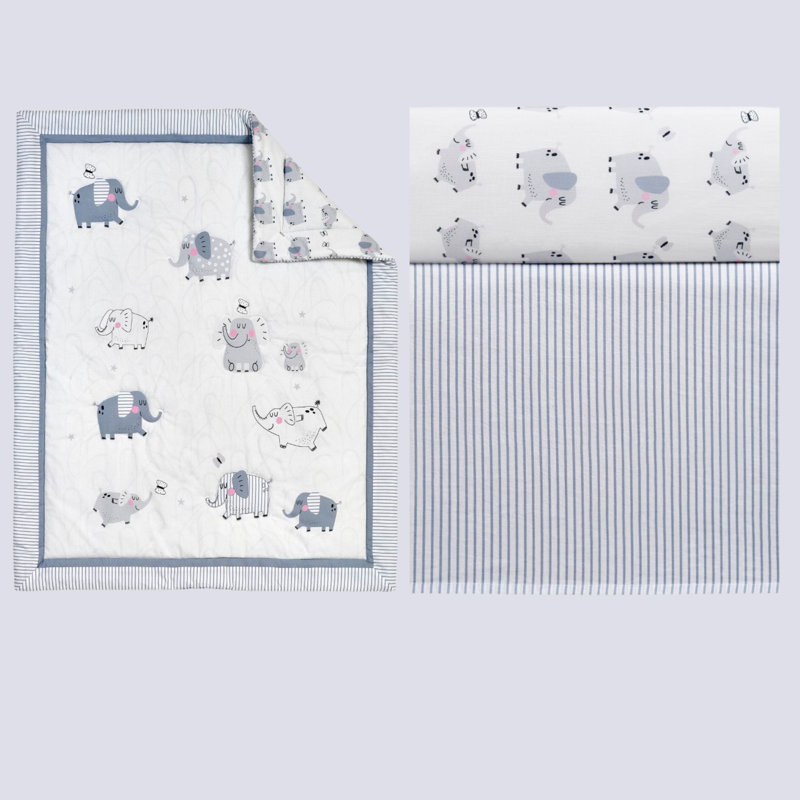 Oxford Baby Ele- A- Fun (ensemble de literie pour lit de bébé 3 pièces)