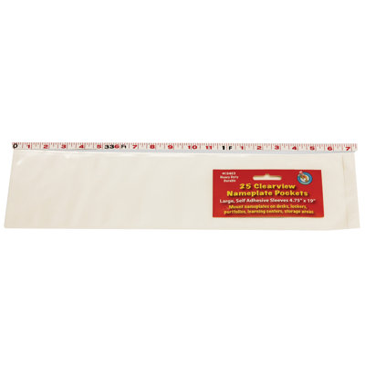 Clear View Self-Adhesive Large Name Plate Pocket