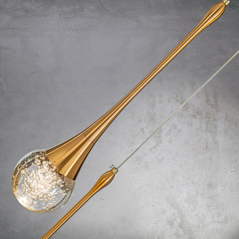 Luminaire suspendu DEL en verre grainé Vlera, 3