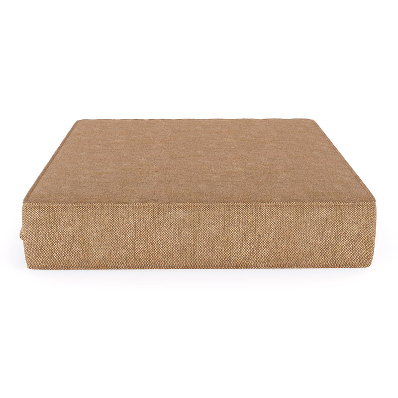 Sunbrella® Outdoor Ottoman Cushion, Canvas Heather Beige Sunbrella® Canvas, 3.5" H x 23.5" W x 20.5" D