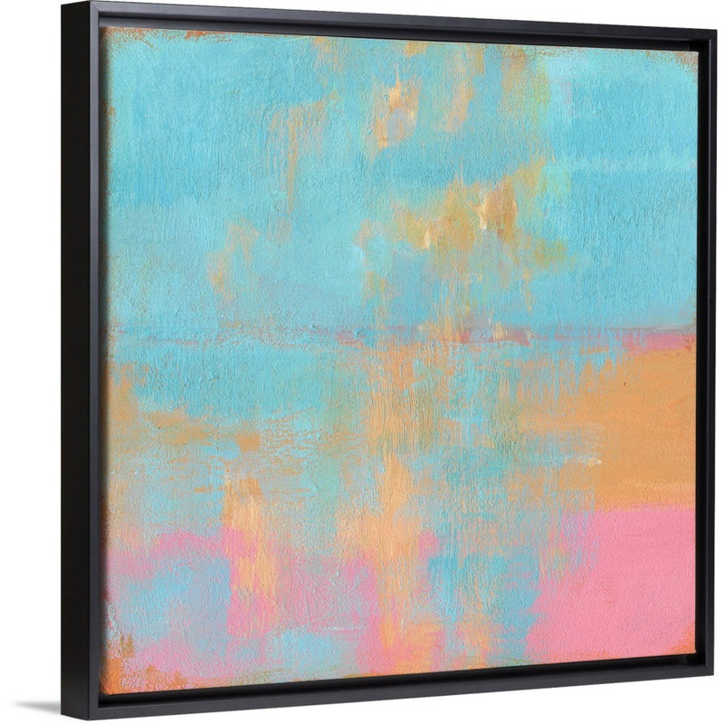 «Day Glow Pastel I» par Carol Young - reproduction d'art, Toile avec cadre noir, H 22 po x l 22 po x P 1,75 po