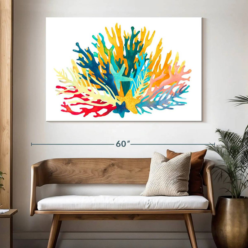 Brampt Abstract Coral Reef, 34" H x 51" W