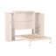 Lit escamotable avec deux garde-robe et tablette de rangement, cadre de lit plateforme pliable multifonctionnel pour chambre d'amis, chambre à coucher