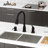 APPASO 3 Hole Pull Down Kitchen Faucet with Pull Down Sprayer and Soap Dispensor Stainless Steel-88143576