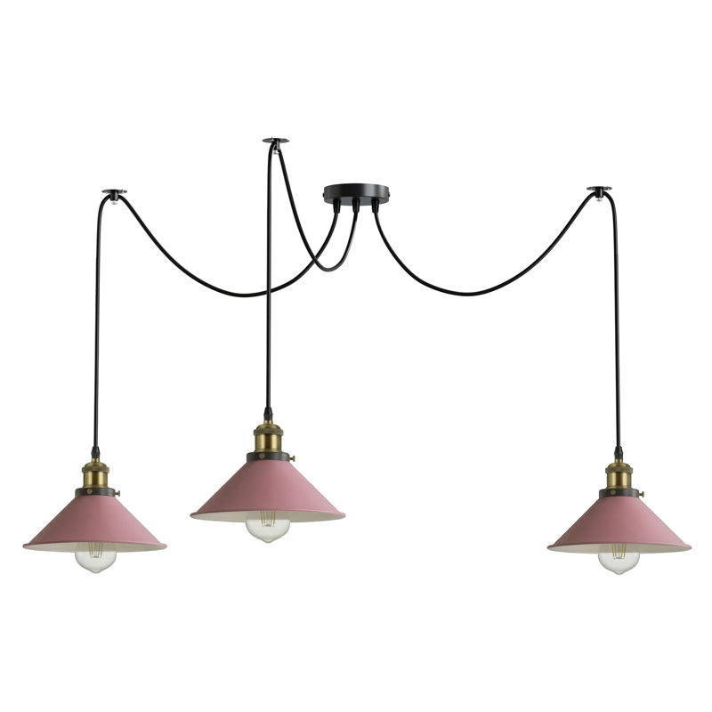 3 - Light Cone Pendant, Pink