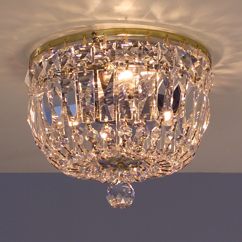 Plafonnier semi-encastré 3 lumières 8 po Empress, Crystalique-Plus