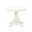 L'ensemble de table de cuisine 5 pièces pour 4 personnes comprend une table de salle à manger ronde avec piédestal et 4 chaises Parson rembourrées en tissu gris, lin blanc-123096000-106914420-106914417