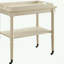 Chariot de service blanc antique avec tablette