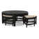 Raffles Rattan Cocktail Table with Benches