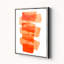Reproduction d'art encadrée sur toile en orange