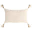 Beige, Green Rectangular Cushion