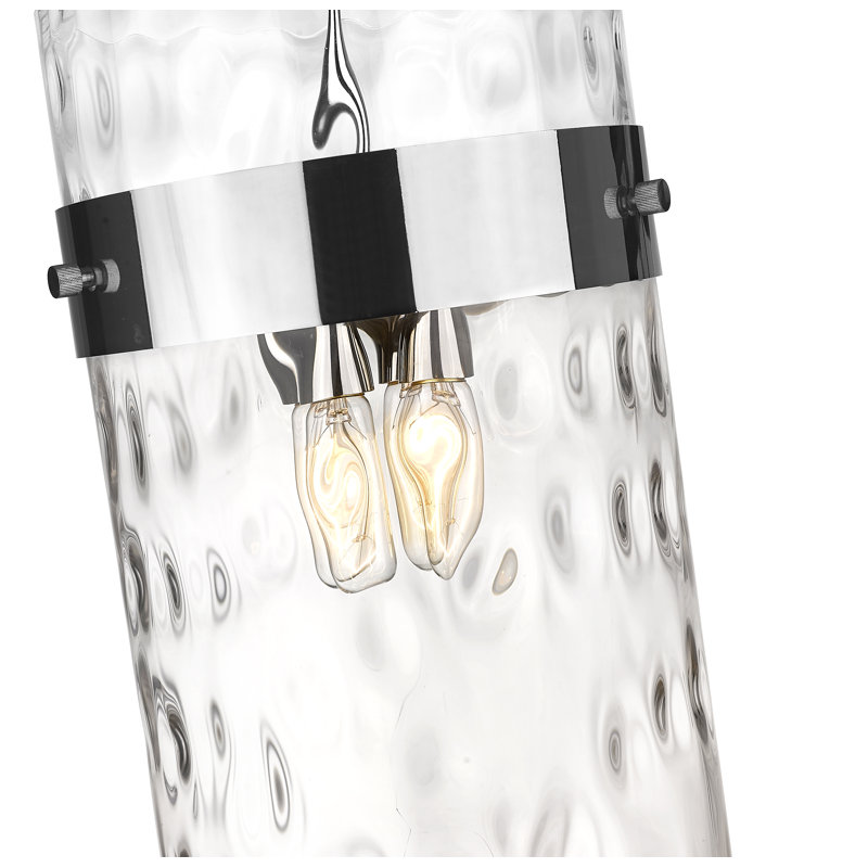 Luminaire suspendu 4 lumières Aultman, Nickel poli