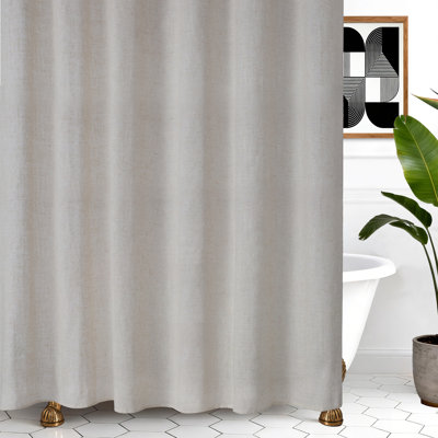 Linen Blend Single Shower Curtain