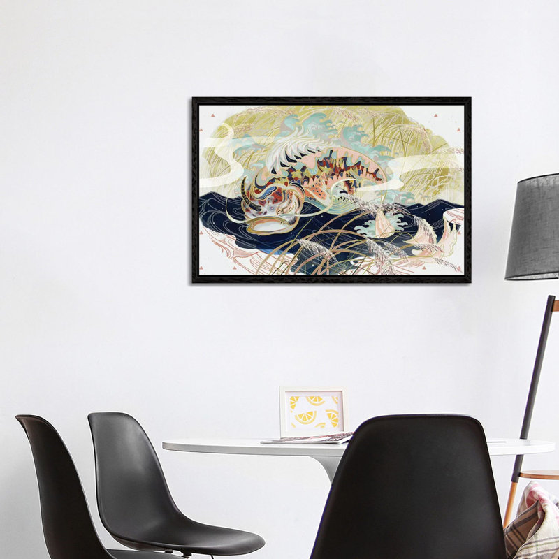 Unicorn by Sija Hong - Painting on Canvas, Black Framed, 101.6 cm H x 66.04 cm W