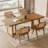 Brown Rectangular Solid Wood Dining Table-765360748