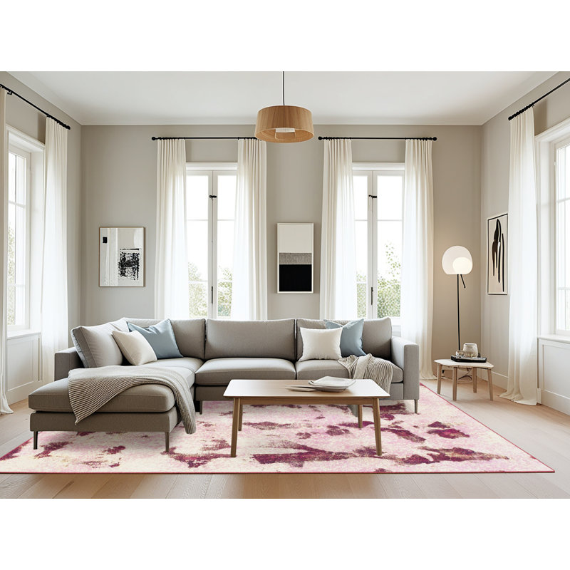 Abstract Indoor Rug, Rectangle 8' x 12'