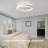 20" White Low Profile Caged Dimmable Ceiling Fan With Led Light Remote And App Control Reversible Dc Motor-201670311