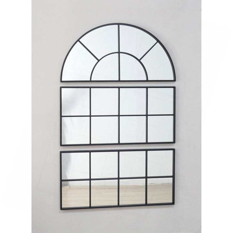 30" x 45" Large Arched Wall Mirror with Three Separate Sections