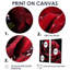 Rose rouge avec gouttes de pluie II - art mural rouge 2 panneaux-1249623174-1249623175-1249623224