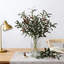 8 pièces branches d'olivier artificiel 35 pouces de hauteur fausses tiges de branches d'olivier pour vases, décoration intérieure, centres de table, mariage et arrangements floraux de bricolage