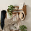 Tablette murale en bois massif, présentoir à décor moderne pour chambre à coucher, salle de bain, cuisine, salon