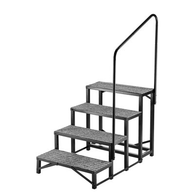 4 - Step Powder Coated Steel and Rubber Lightweight Folding Step Stool