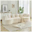Canapé modulaire incurvé surdimensionné de 111,5 po - Canapé Cloud désossé avec sièges profonds et tissu en velours côtelé de luxe, canapé modulaire beige