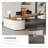 62.99"Luxurious and high-end custom-shaped solid wood executive desk-844433489