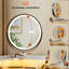Corner Dressing Table with 360° Rotating Mirror-937773650