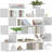 Versatile Multi-functional White Bookshelf for Home Organization