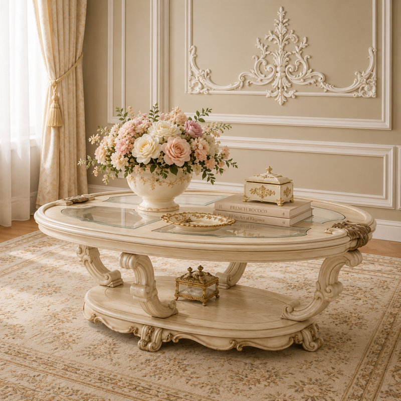 Table basse avec rangement Innocenza, Champagne