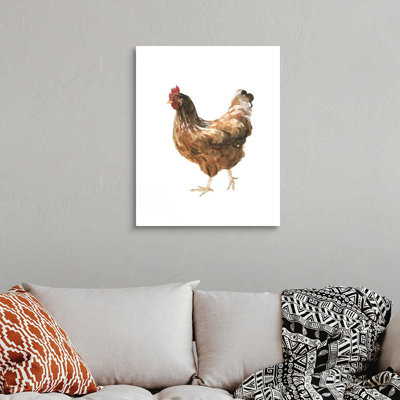Reproduction d’art sur toile, "Autumn Chicken IV" par Emma Scarvey