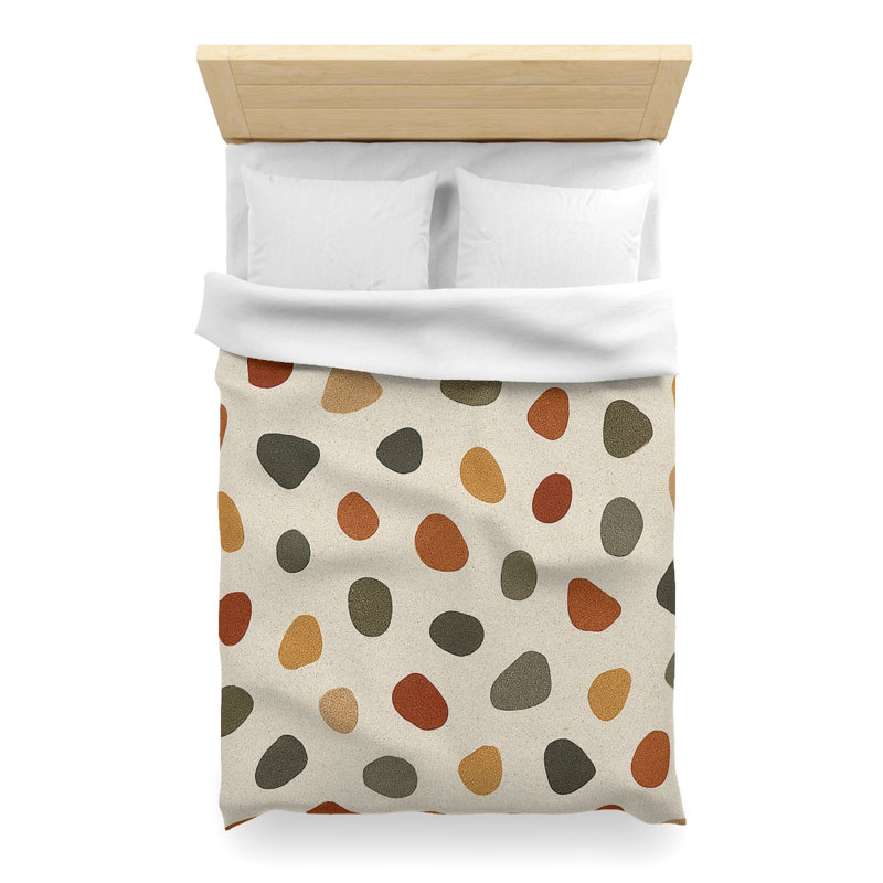 Microfiber Duvet Cover Boho Style, Design 41, Twin XL Duvet Cover, White