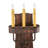 Rustic Lodge Steel Candle Wall Light