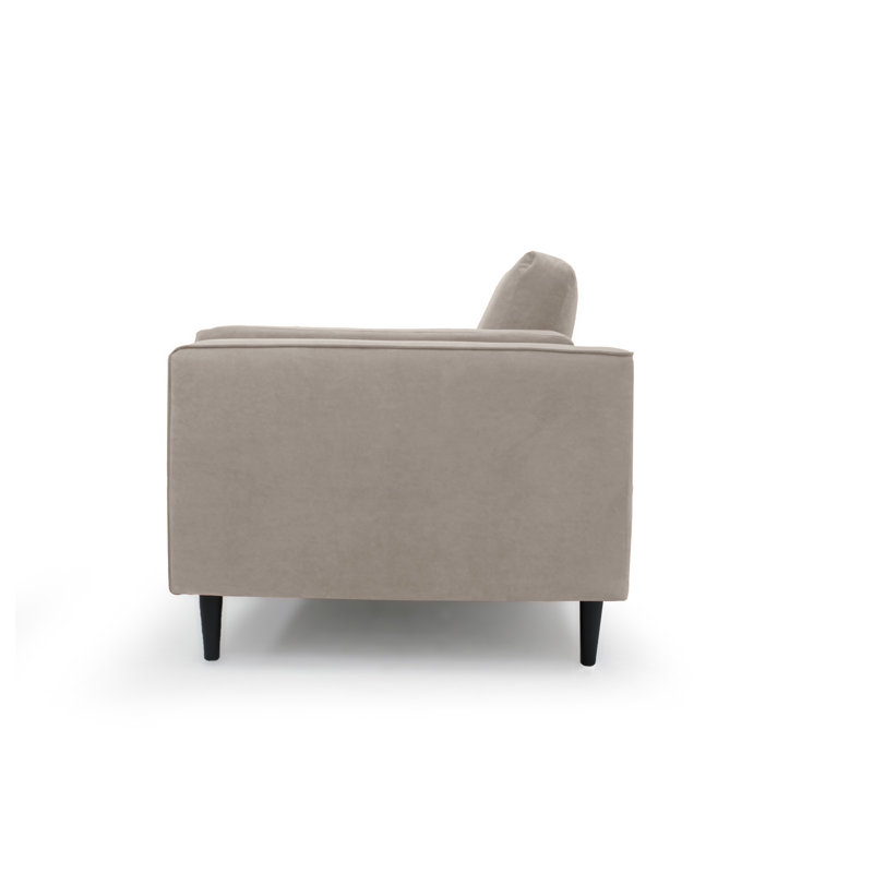 Deavian Velvet Armchair, Beige