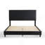 Lit plateforme tapissier en similicuir