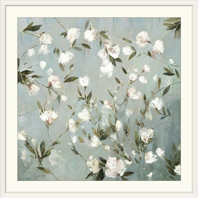 Anjellica Magnolias I 'Asia Jensen, reproduction d'art, H 20" x l 20" x P 1", Cadre blanc