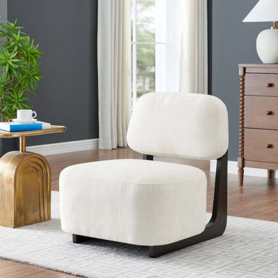 Chaise d'appoint moderne avec structure en bois massif