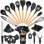 Kitchen Utensils Set, 39 PCS Silicone Cooking Utensils Set With Wooden Handle, 446°F Heat Resistant Food Grade Utensil Sets, BPA Free Kitchen Gadgets Tools Set For Nonstick Cookware (Black)