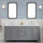 Bernardo Queen 72" Sink Carrara Engineered Marble Countertop Bath Vanity with Faucet and Mirror-600219294-600219282