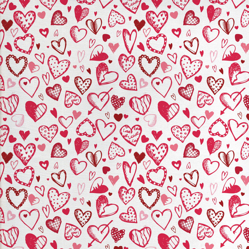 Tissu valentine, H 36 po x l 58 po x P 1 po