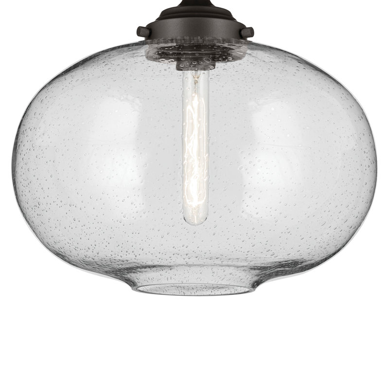 14.5" 1-Light Flush Mount, Bronze