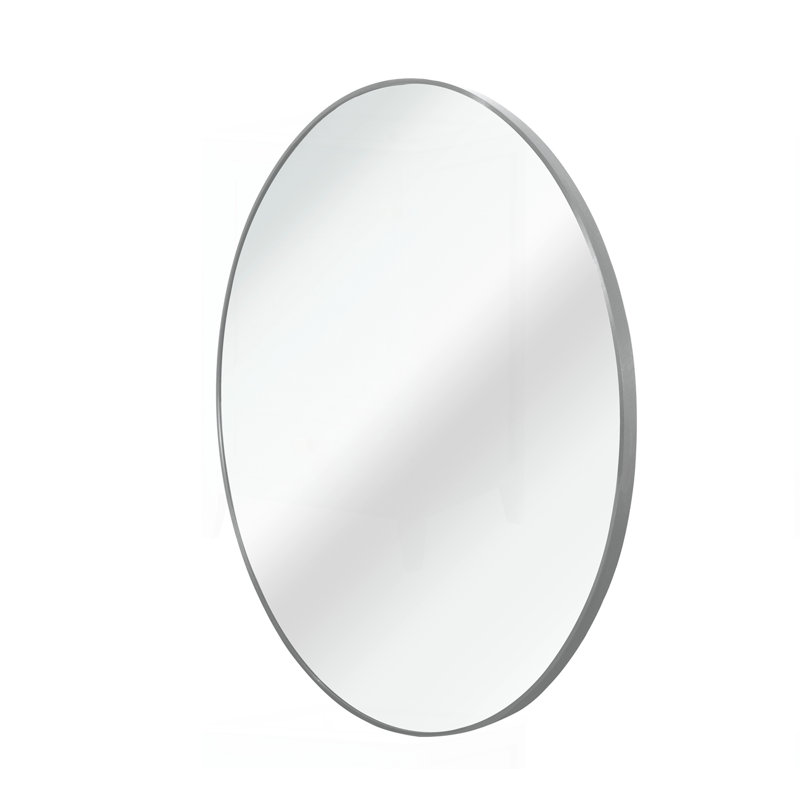 Miroir de salle de bain 32 po, 32 po x 32 po, Argent argent