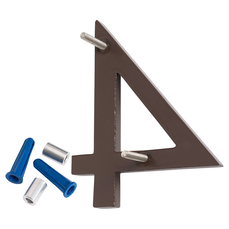 8 in. Floating Mount House Number, 9, Roman Bronze