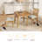 3-Piece Round Dining Table Set For 2 People, With1 Folding Wood Dining Table, 2 Ergonomic Support Upholstered Chairs, Easy Assembly-1448020154
