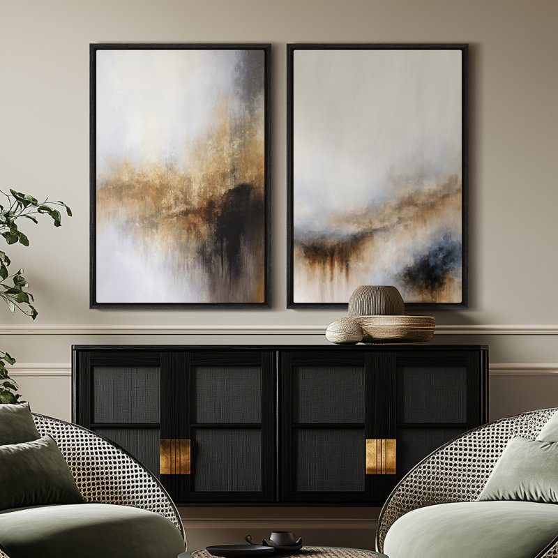 Art mural encadré sur toile, rétro muraux abstraits pour chambre à coucher, H 24 po x l 16 po, Noir