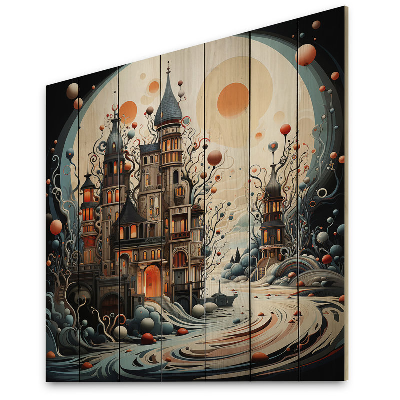 Kayleena " Dreamy Castle II ", 15" H x 15" W x 0.78" D