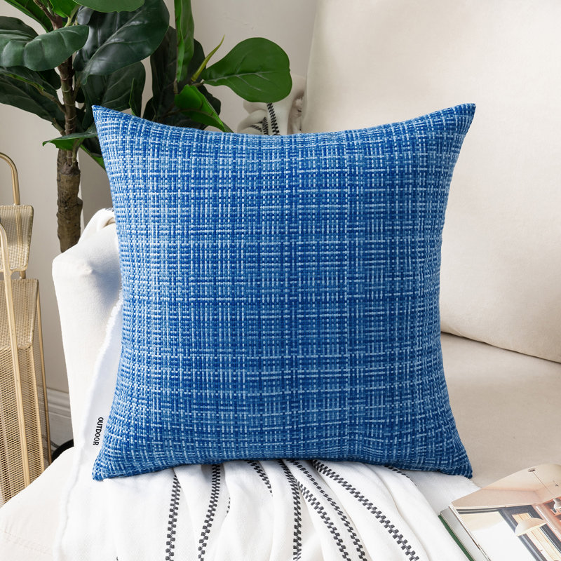 Housses de coussin d'extérieur imperméables, Bleu, 20 po x 20 po