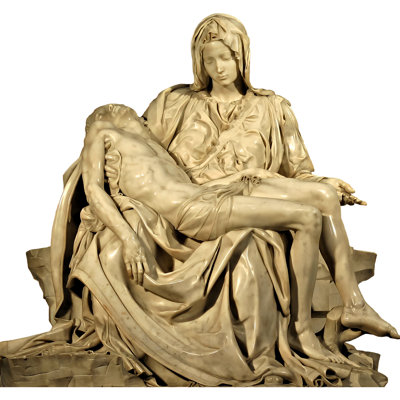 Michelangelo Pieta, Vierge Marie, Jésus-Christ, carton debout