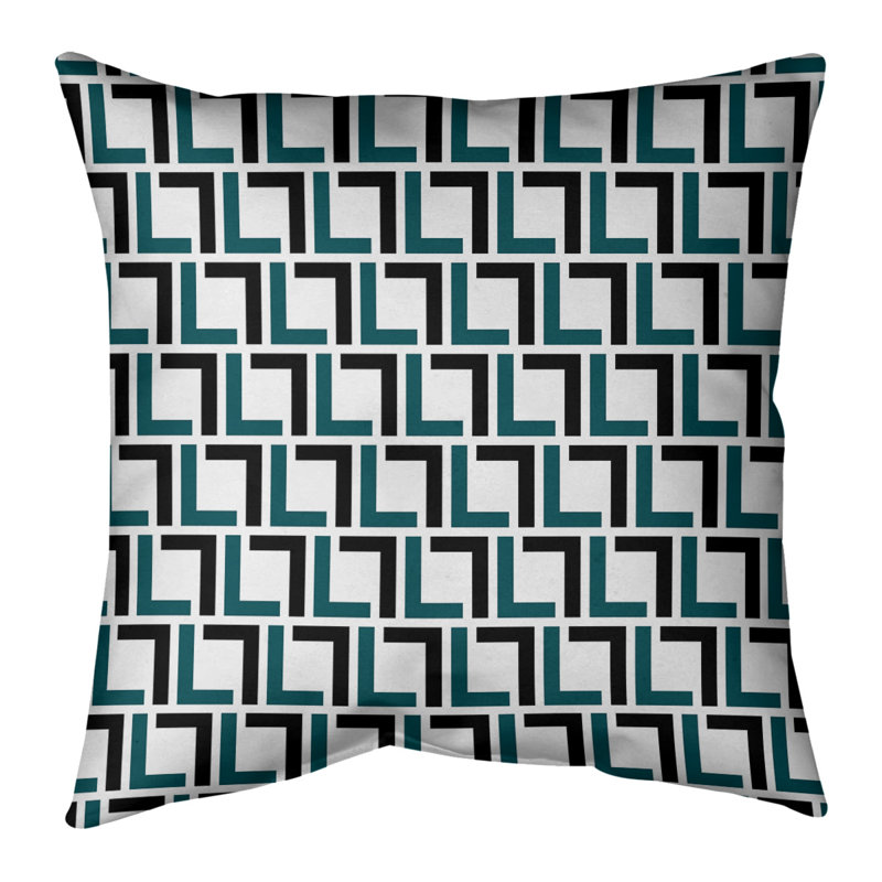 Housse de coussin Philadelphia Football Luxury, Blanc / Vert / Noir, Polyester sergé, 26 po x 26 po